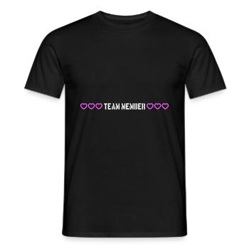 Team Member Heart Love - Men's T-Shirt - black - Front - AI Model Male 178 light (178cm)
