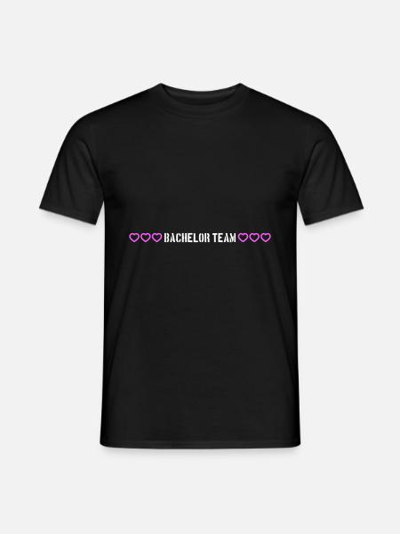 bachelor team herzchen - Männer T-Shirt - Schwarz