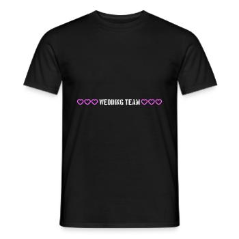 Wedding Team Hearts - Men's T-Shirt - black - Front - AI Model Male 178 light (178cm)