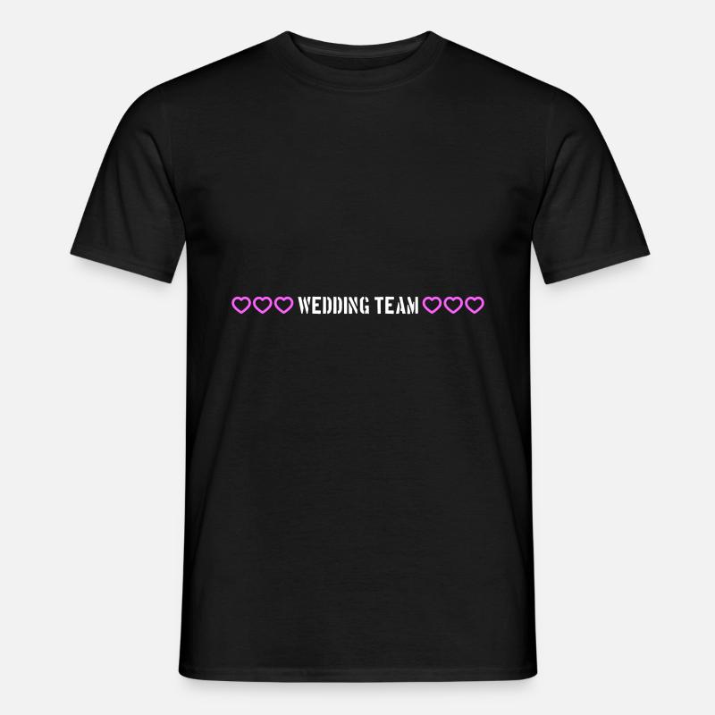 Hochzeit Team herzchen - Männer T-Shirt - Schwarz