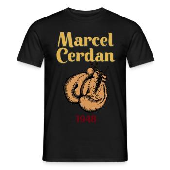 marcelcerdan - Männer T-Shirt - Schwarz - Vorne - AI Model Male 178 light (178cm)
