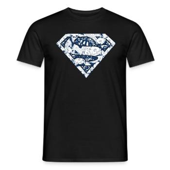 DC Comics Superman Logo Floral - T-shirt homme - noir - Devant - AI Model Male 178 light (178cm)