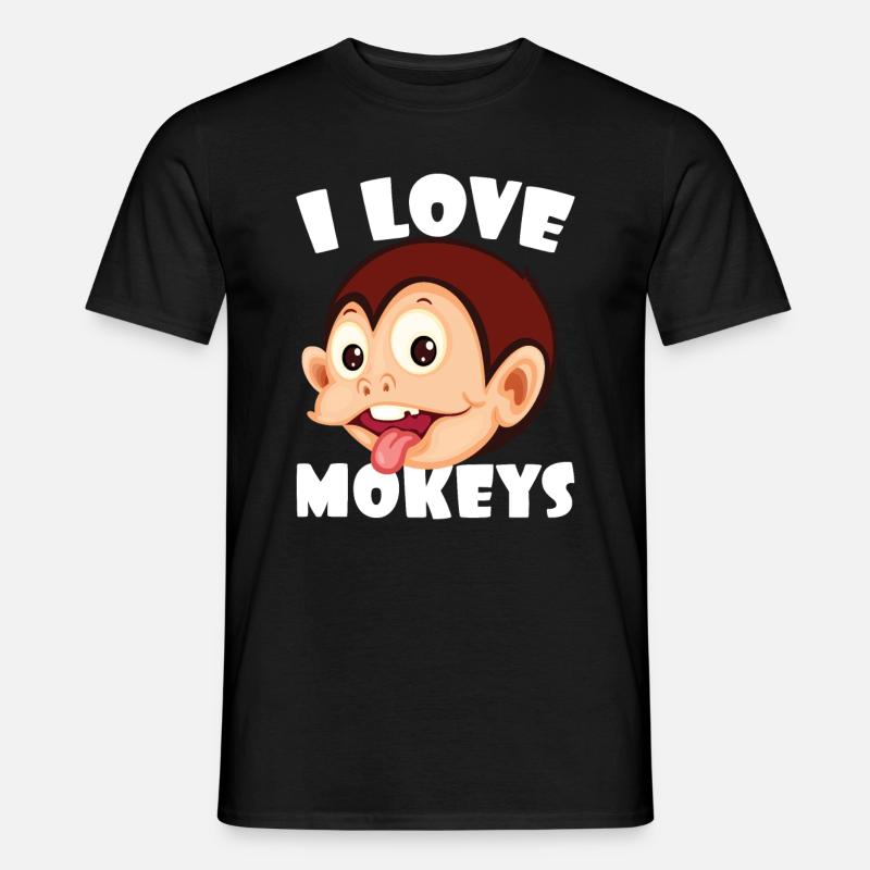 Monkey Gift present Idea - Men's T-Shirt - black