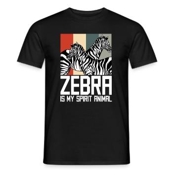 Idée cadeau cadeau zèbre - T-shirt homme - noir - Devant - AI Model Male 178 light (178cm)