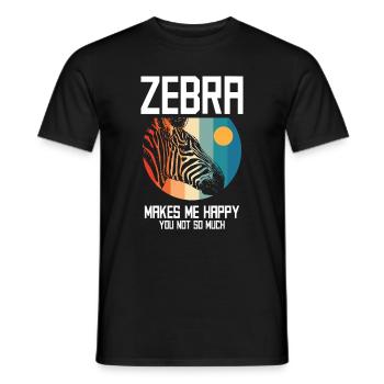 Zebra Gift present Idea - Men's T-Shirt - black - Front - AI Model Male 178 light (178cm)