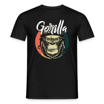 Idée cadeau cadeau gorille - T-shirt homme - noir - Devant - AI Model Male 178 light (178cm)