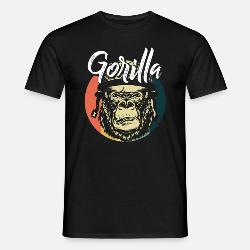 Gorilla Geschenkidee - Männer T-Shirt - Schwarz