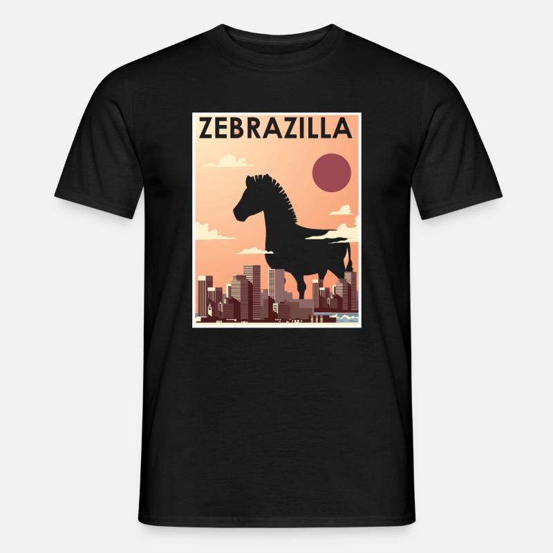 Zebra Geschenkidee - Männer T-Shirt - Schwarz