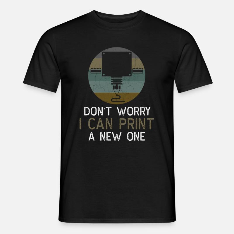 3D Druck Drucker 3D Printer Printing Geschenk - Männer T-Shirt - Schwarz