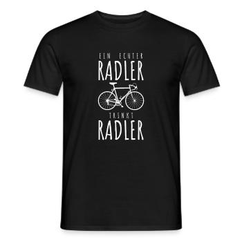 Echte Radler trinken Radler - Bier Limo Rennrad - Männer T-Shirt - Schwarz - Vorne - AI Model Male 178 light (178cm)