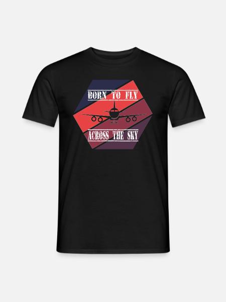 Pilot Airplane Flying Runway - Men's T-Shirt - black