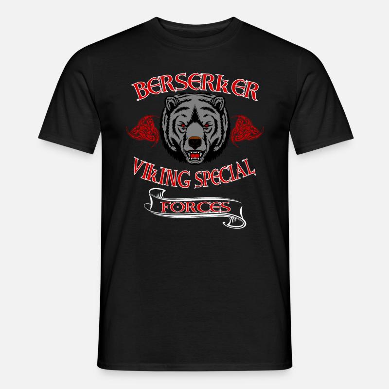 Berserker Wikinger Bär - Männer T-Shirt - Schwarz