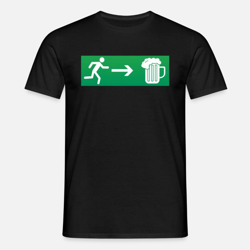 Emergency exit beer - Men's T-Shirt - black