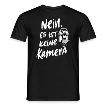 Tachymeter No Camera Geodesy Geomatics Technician Fun - Men's T-Shirt - black - Front - AI Model Male 178 light (178cm)