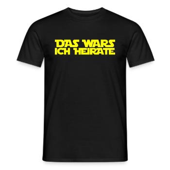 DAS WARS - ICH HEIRATE - HOCHZEIT - JUNGGESELLE - Männer T-Shirt - Schwarz - Vorne - AI Model Male 178 light (178cm)