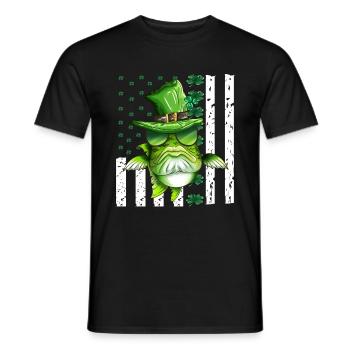 Feiertag St Patrick's Kostüm Verkleidung Angler - Männer T-Shirt - Schwarz - Vorne - AI Model Male 178 light (178cm)
