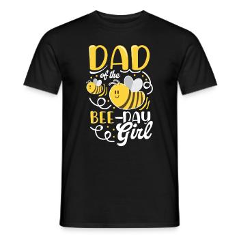 Father Bee Girl's Queen Bee Bee Day Girl - Men's T-Shirt - black - Front - AI Model Male 178 light (178cm)