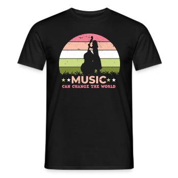 Musiker Musik Rhythmus Notenschlüssel - Männer T-Shirt - Schwarz - Vorne - AI Model Male 178 light (178cm)