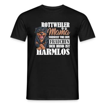 Hunderasse Rottweiler Mama Hundehalter Haustier - Männer T-Shirt - Schwarz - Vorne - AI Model Male 178 light (178cm)
