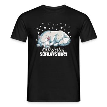 Hunde schläft Schlafender Hund Pyjama Nachthemd - Männer T-Shirt - Schwarz - Vorne - AI Model Male 178 light (178cm)
