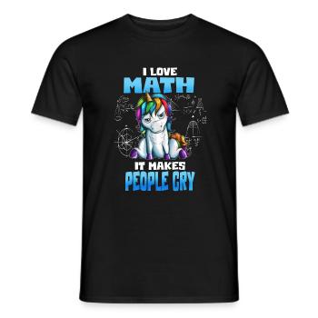 J’adore les maths ça fait pleurer les gens - T-shirt homme - noir - Devant - AI Model Male 178 light (178cm)