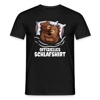 Offizielles Schlafshirt Bärchen Paar Bären Babybär - Männer T-Shirt - Schwarz - Vorne - AI Model Male 178 light (178cm)
