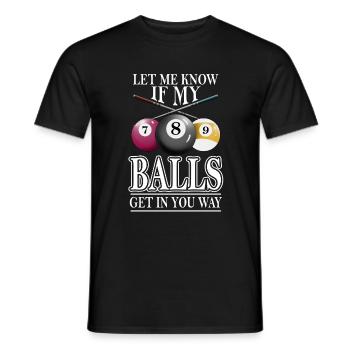 Billard Boule de billard 7 8 9 Billard Jeu de billard - T-shirt homme - noir - Devant - AI Model Male 178 light (178cm)