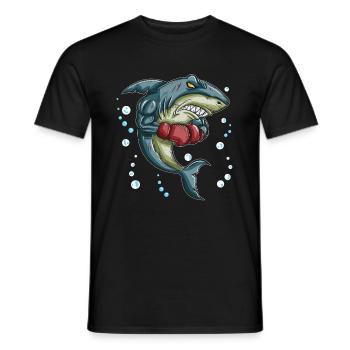 Shark Tiger Shark Boxing Glove Boxing Trainer Boxing - Men's T-Shirt - black - Front - AI Model Male 178 light (178cm)