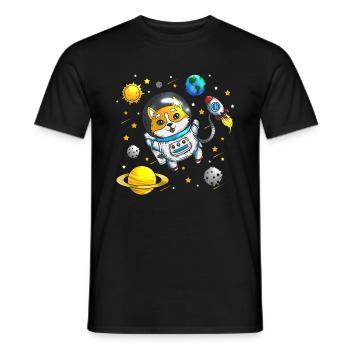 Dogs Fan Universe Planet Universe Corgi Owner - Men's T-Shirt - black - Front - AI Model Male 178 light (178cm)