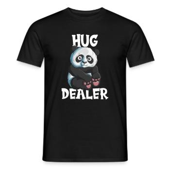 Panda Bear Hugs You Hug Dealer Hug Panda - T-shirt homme - noir - Devant - AI Model Male 178 light (178cm)