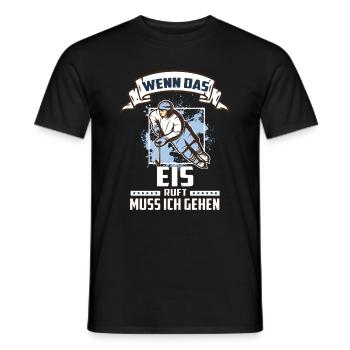 Kids Eishockey Spiel Verein Spruch Eishockeyfan - Männer T-Shirt - Schwarz - Vorne - AI Model Male 178 light (178cm)