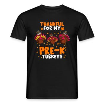 Thankful For My Pre-k School Preschool Kindergarten - Men's T-Shirt - black - Front - AI Model Male 178 light (178cm)