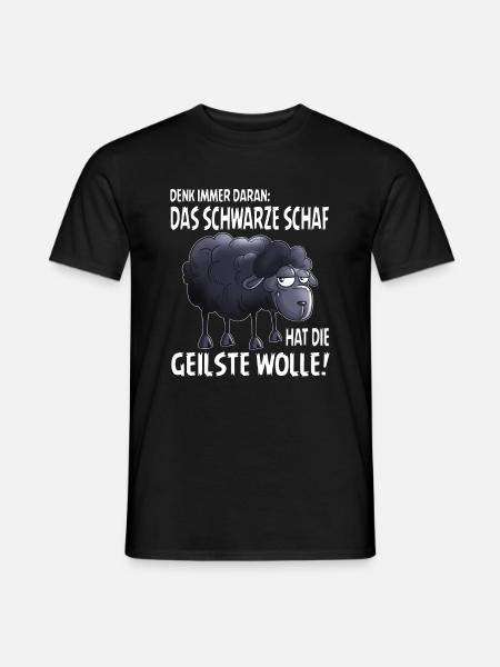Schafe Schaf die geilste Wolle Bauern Schafhirte - Männer T-Shirt - Schwarz