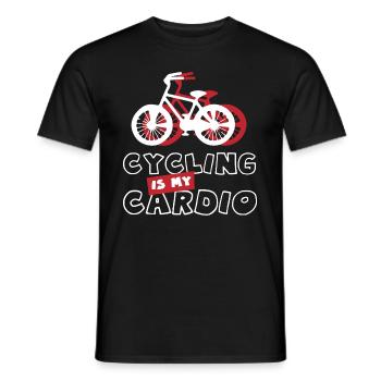 Radfahren als Cardio Mobility Fahrrad Hobbysport - Männer T-Shirt - Schwarz - Vorne - AI Model Male 178 light (178cm)