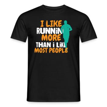 Jogging Jogger Race Race Marathon Running - T-shirt homme - noir - Devant - AI Model Male 178 light (178cm)