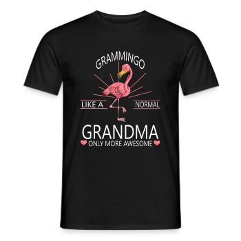 Großmutter Liebe Oma Geschenk Flamingo Grammingo - Männer T-Shirt - Schwarz - Vorne - AI Model Male 178 light (178cm)
