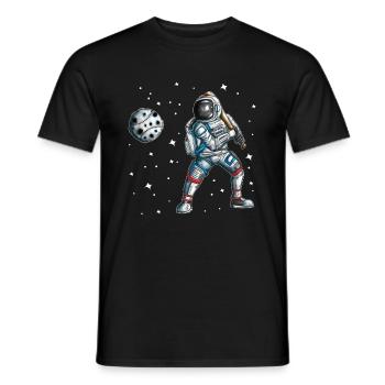 Astronaut Baseballspieler Baseball Universum All - Männer T-Shirt - Schwarz - Vorne - AI Model Male 178 light (178cm)