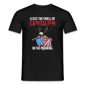 USA Flag Eagle Capital Money Assets Securities - T-shirt homme - noir - Devant - AI Model Male 178 light (178cm)