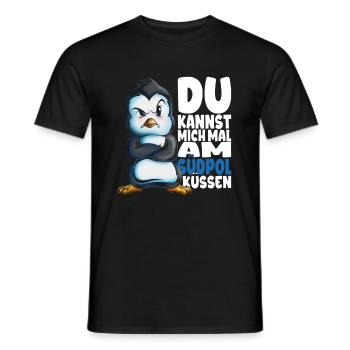 Kannst mich mal am Südpol küssen Pinguine - Männer T-Shirt - Schwarz - Vorne - AI Model Male 178 light (178cm)