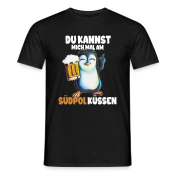 Kannst mich mal am Südpol küssen Pinguine - Männer T-Shirt - Schwarz - Vorne - AI Model Male 178 light (178cm)