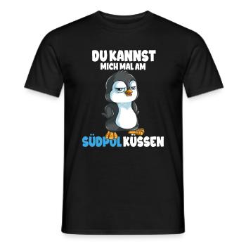 Kannst mich mal am Südpol küssen Pinguine - Männer T-Shirt - Schwarz - Vorne - AI Model Male 178 light (178cm)