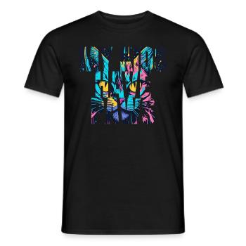 Mes enfants ont des pattes Conception de chat - T-shirt homme - noir - Devant - AI Model Male 178 light (178cm)