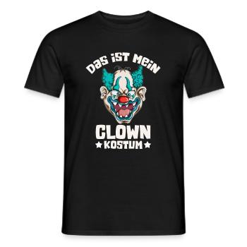 Halloween gruseliges Clownkostüm Fratze Gesicht - Männer T-Shirt - Schwarz - Vorne - AI Model Male 178 light (178cm)