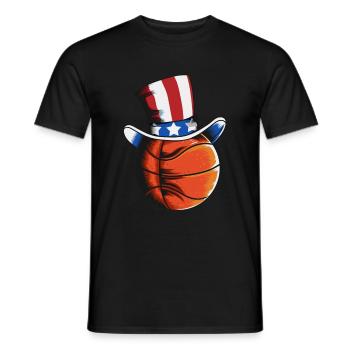 Drôle de joueur de basket-ball américain - T-shirt homme - noir - Devant - AI Model Male 178 light (178cm)