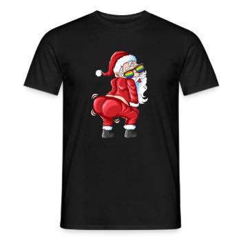 Père Noël Twerking Twerk Dancing LGBTQ Lunettes de soleil - T-shirt homme - noir - Devant - AI Model Male 178 light (178cm)