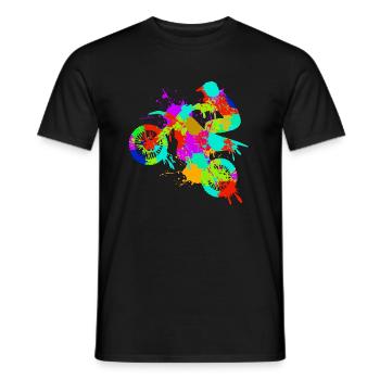 Offroad Cross Moto Motocross Dirt Bike - T-shirt homme - noir - Devant - AI Model Male 178 light (178cm)