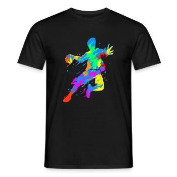 Tenue de fan de handball Entraîneur Gardien de but Handball Club - T-shirt homme - noir - Devant - AI Model Male 178 light (178cm)