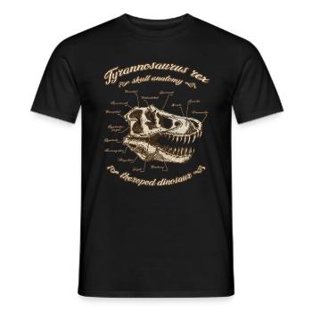 Tyrannosaurus Rex Schädel Anatomie Biologie - Männer T-Shirt - Schwarz - Vorne - AI Model Male 178 light (178cm)