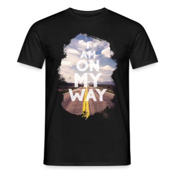i am on my way - Männer T-Shirt - Schwarz - Vorne - AI Model Male 178 light (178cm)