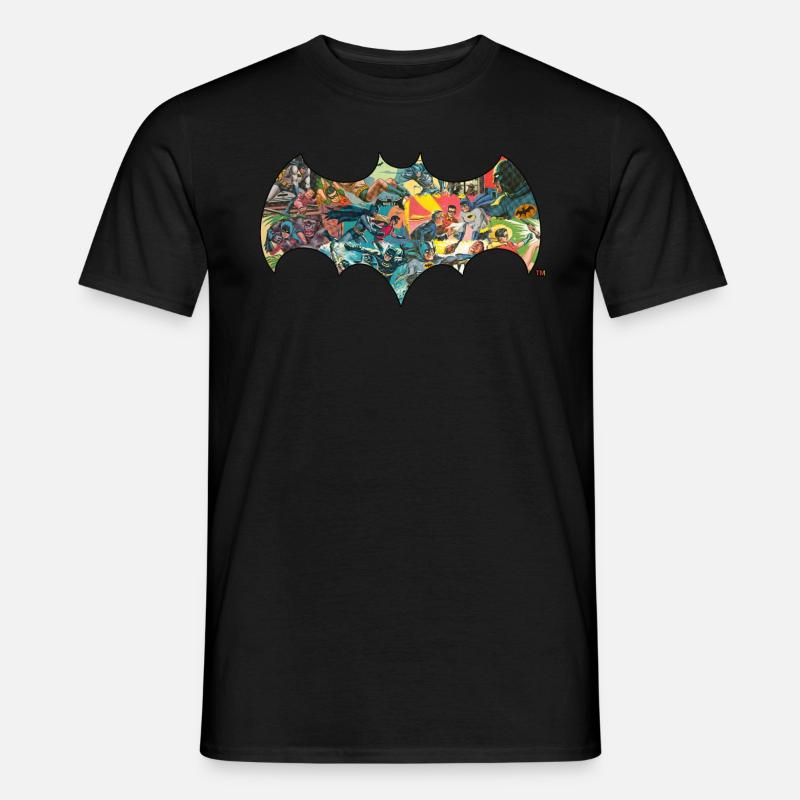 DC Comics Robin Bat Symbol Kampfszenen - Männer T-Shirt - Schwarz